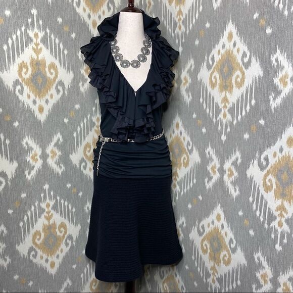 Ralph Lauren Black Angora Sweater Knit Tulip Skirt - Picture 16 of 16